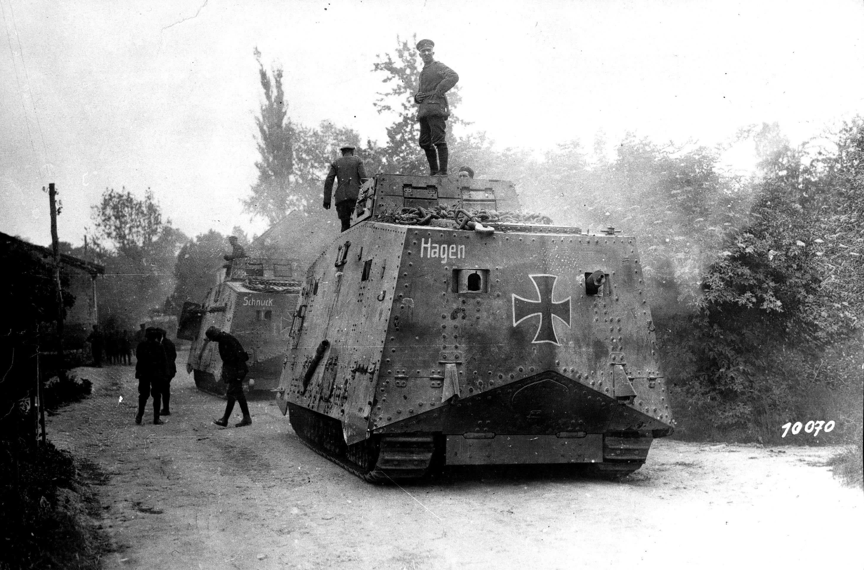 first tank in battle