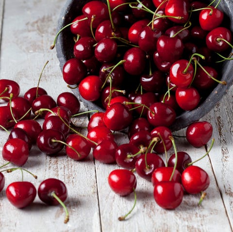 Cherries on wood