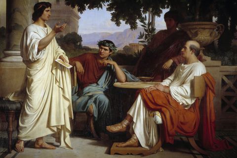 Horace, Virgil and Varius at the house of Maecenas by Charles Francois Jalabert