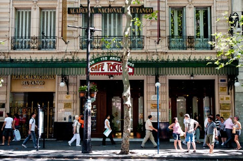 Famous Cafe Tortoni, The Oldest Cafe In Buenos Aires, San Nicolas, Buenos Aires, Argentina