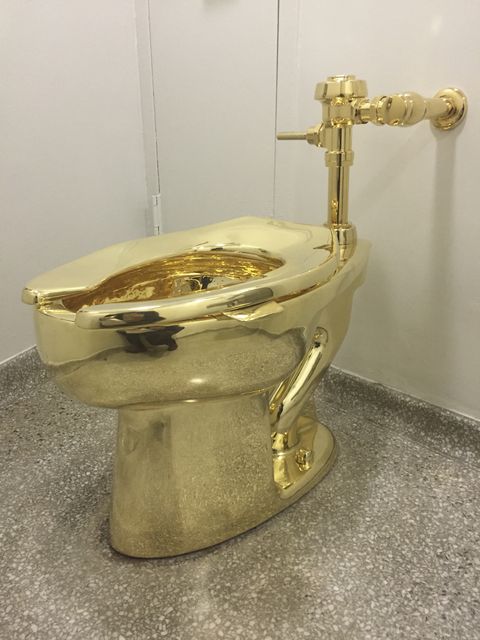 Maurizio Cattelan Gold Toilet