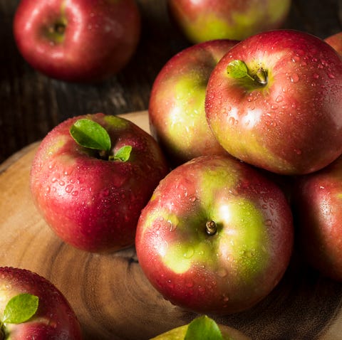 raw organic red mcintosh apples ready for eating