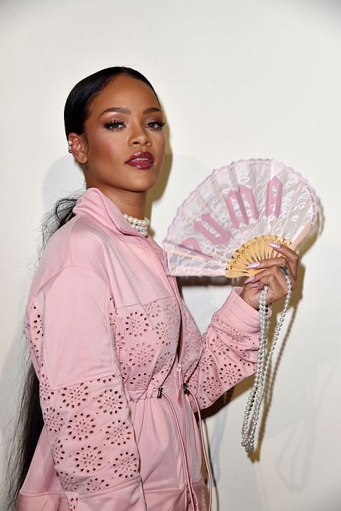 Rihanna backstage for FENTY X PUMA in Paris