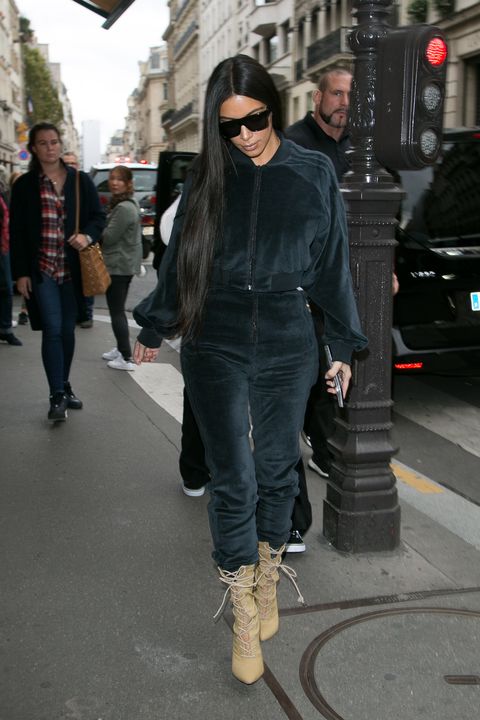 Kim Kardashian, Kourtney Kardashian, Kanye West Paris Fashion Week