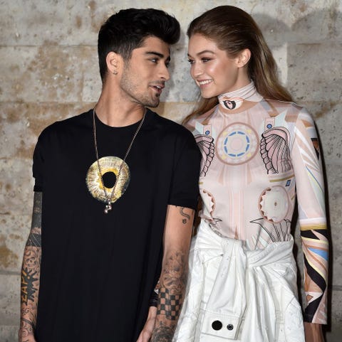 paris, france october 02 zayn malik and gigi hadid attend the givenchy show as part of the paris fashion week womenswear springsummer 2017 on october 2, 2016 in paris, france photo by pascal le segretaingetty images