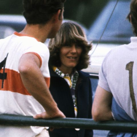 prince charles chats to camilla parker bowles at a polo match, circa 1972 photo by © hulton deutsch collectioncorbiscorbis via getty images