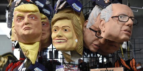 Donald Trump, Hillary Clinton, Bernie Sanders masks