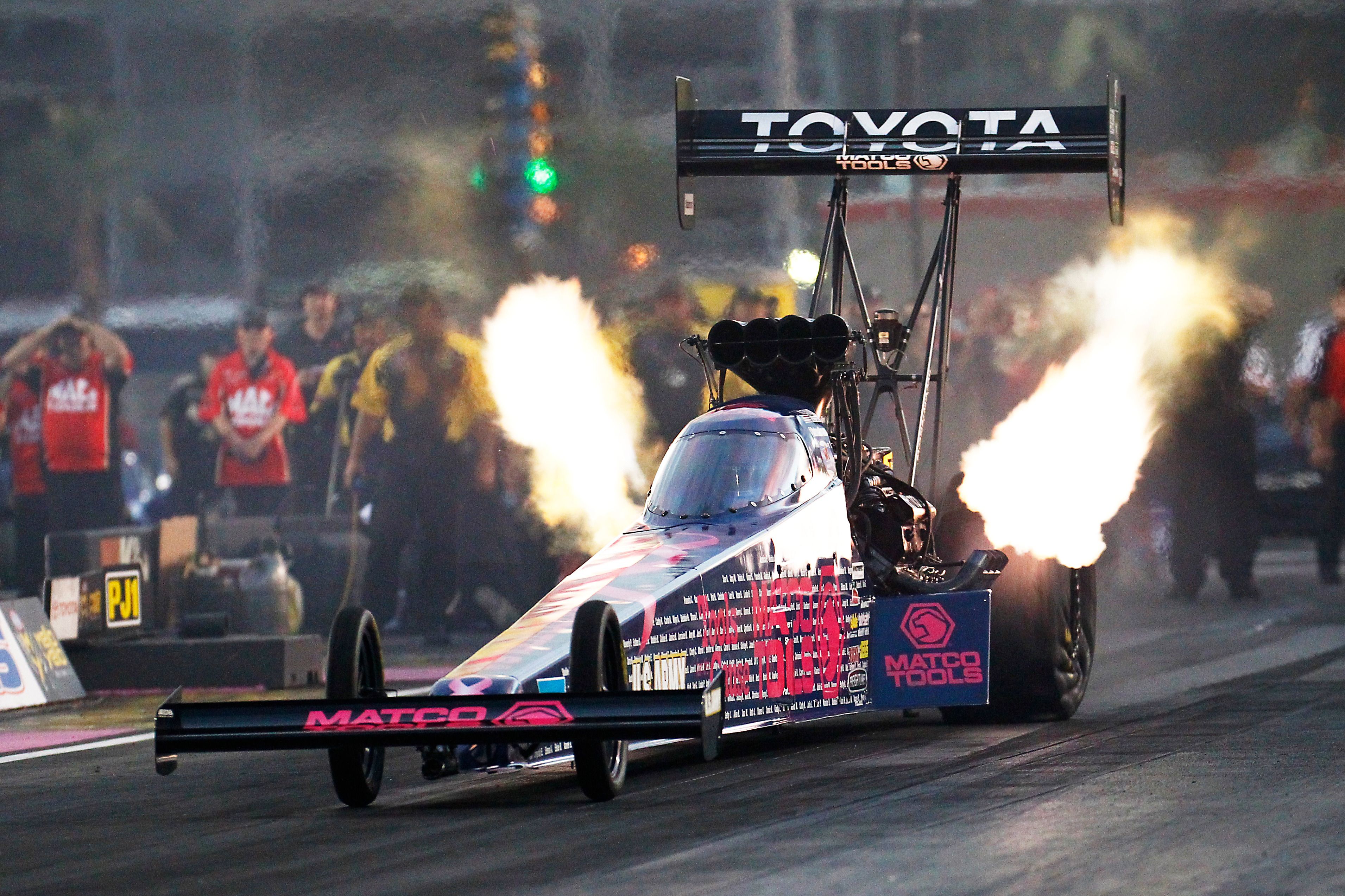 drag car exhaust