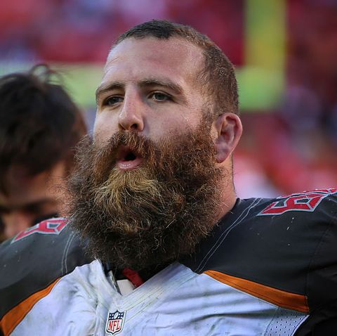 kansas city, mo   november 20 tampa bay buccaneers center joe hawley 68 after a week 11 nfl game between the tampa bay buccaneers and the kansas city chiefs on november 20, 2016 at arrowhead stadium in kansas city, mo  the buccaneers won 19 17  photo by scott wintersicon sportswire via getty images