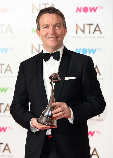 london, england   january 25  bradley walsh poses in the winners room with the best daytime award for the chase, at the  national television awards at the o2 arena on january 25, 2017 in london, england  photo by karwai tangwireimage