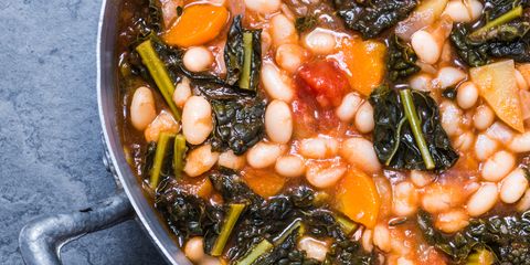 Beans soup with vegetables.