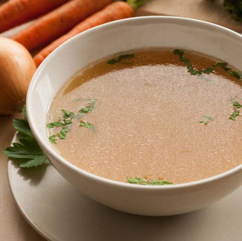 Bone broth made from chicken Bone broth made from chicken