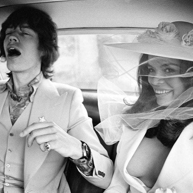 mick et bianca jagger le jour de leur mariage