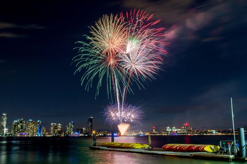 Fireworks at New York's 'Pride Island'