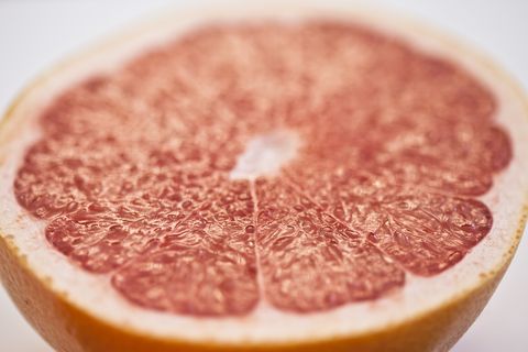 Halved grapefruit