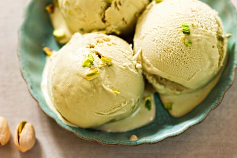 green pistachio gelato