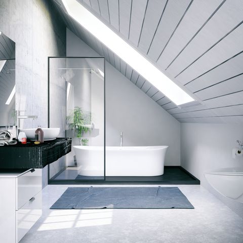 bathtub in the modern interior