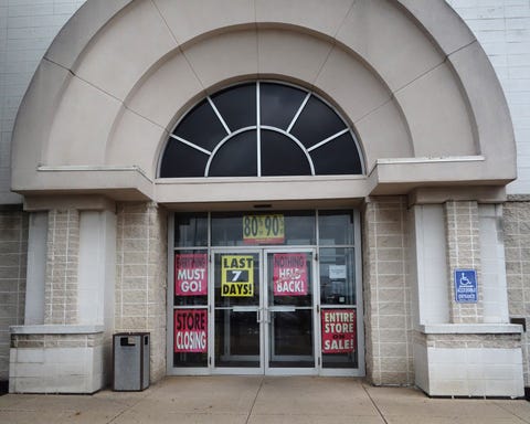 US-RETAIL-MALLS the entrance to the jcpenney at the columbia mall on july 24, 2017 in bloomsburg, pennsylvania
the jcpenney is having a store liquidation sale and plans to close july 31, 2017 abandoned by the big brands, deserted by the young, the american mall, once temples of the shopping, have become ghost towns, victims of the explosion of online shopping afp photo don emmert to go with afp story by john biers, deserted, us shopping centers look for a future photo credit should read don emmertafp via getty images