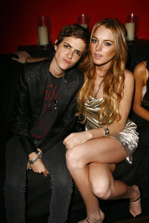 Los Angeles, CA September 21 Lindsay Lohan and Samantha Ronson attend Sixth Annual Emmy TV Guides After Party at Kress on September 21, 2008 in Hollywood, California Photo by Jeff Vespawireimage