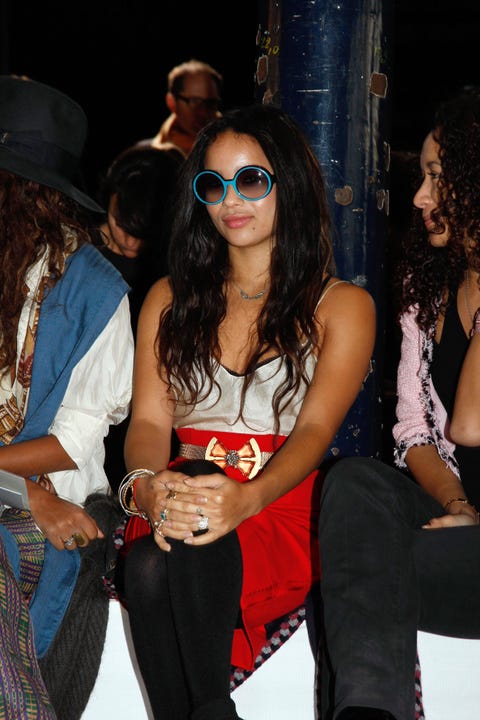 paris   october 02  zoe kravitz attends the stella mccartney pfw spring summer 2009 show at paris fashion week at carreau du temple on october 2, 2008 in paris, france  photo by michel dufourwireimage