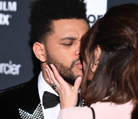 Selena Gomez and The Weeknd Kissing