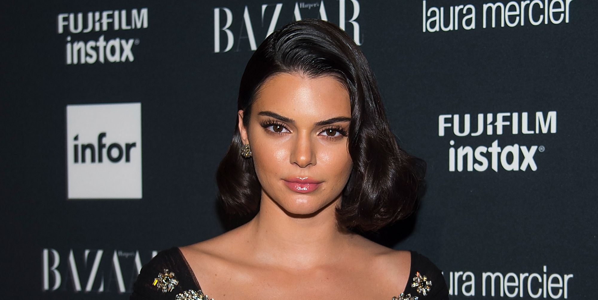Here's Kendall Jenner in a Super Sheer Bedazzled Confection