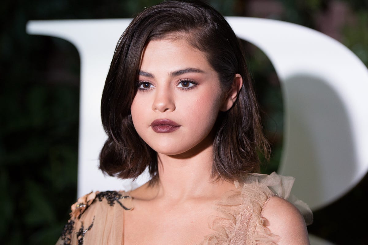 Selena Gomez in Rodarte Naked Dress at #BoF500 Party - Selena Gomez Red