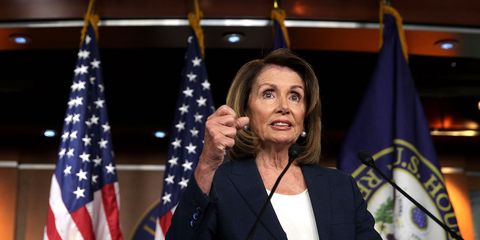 Nancy Pelosi Holds Weekly Press Conference At The Capitol