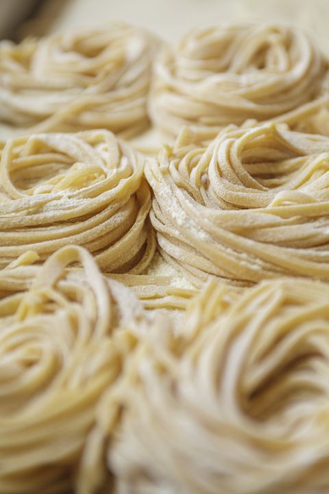 fresh pasta being made in a rome restaurant