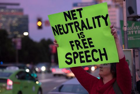 net neutrality protester