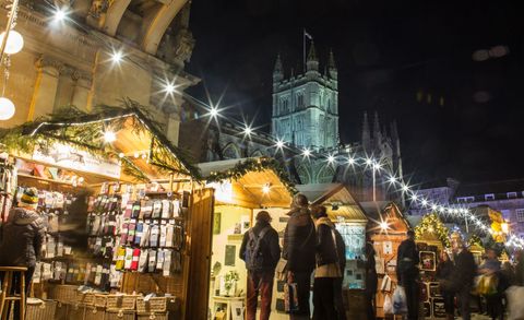 Shoppers Visit Bath Christmas Market