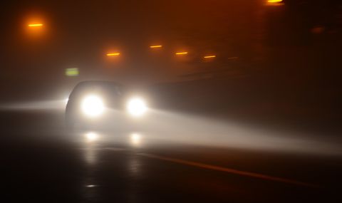 automotive lighting, atmospheric phenomenon, light, fog, mode of transport, headlamp, sky, night, lighting, atmosphere,
