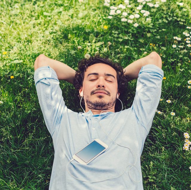 Man napping in the grass