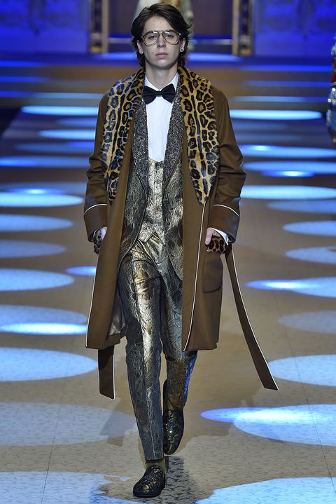 Celebrity Sons Walk in Dolce & Gabbana Men's Show