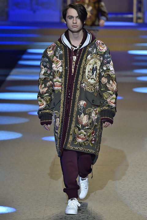 Celebrity Sons Walk in Dolce & Gabbana Men's Show