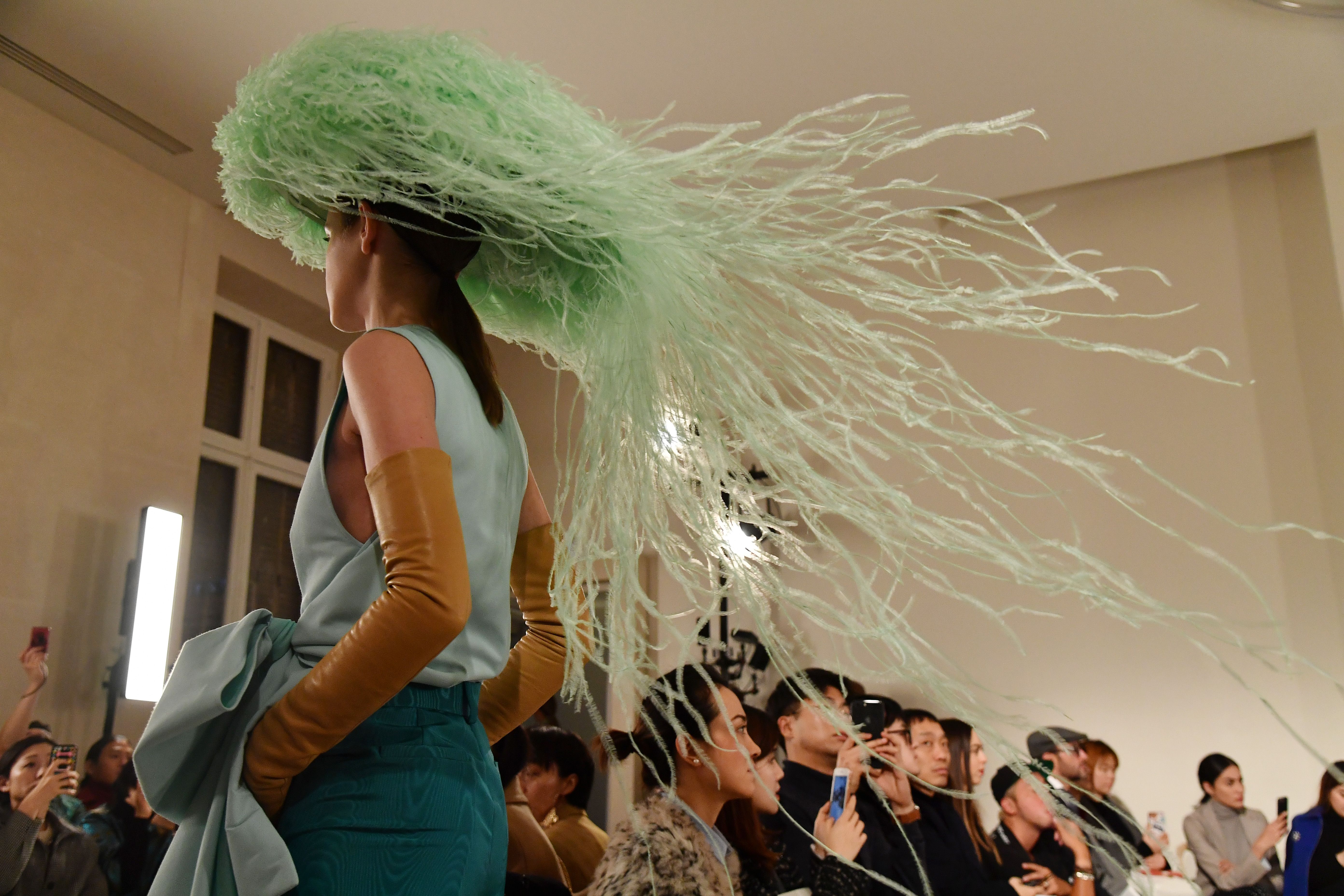 valentino feather hat