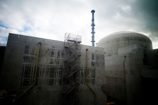 a picture taken on february 02, 2018 shows the flamanville 3 reactor at the construction site of the third generation european pressurised water nuclear reactor epr in flamanville, northwestern france  afp photo  charly triballeau        photo credit should read charly triballeauafp via getty images