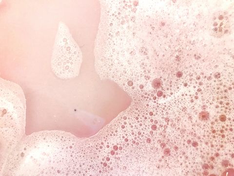 High Angle View Of Soap Suds In Water