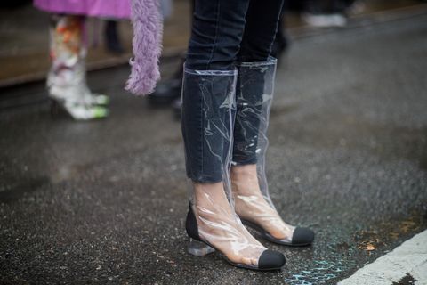 Chanel plastic boots