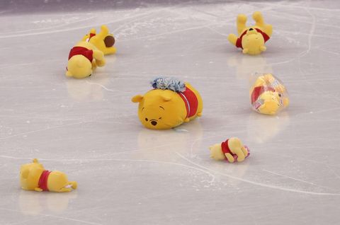 Winnie the Pooh on the ice