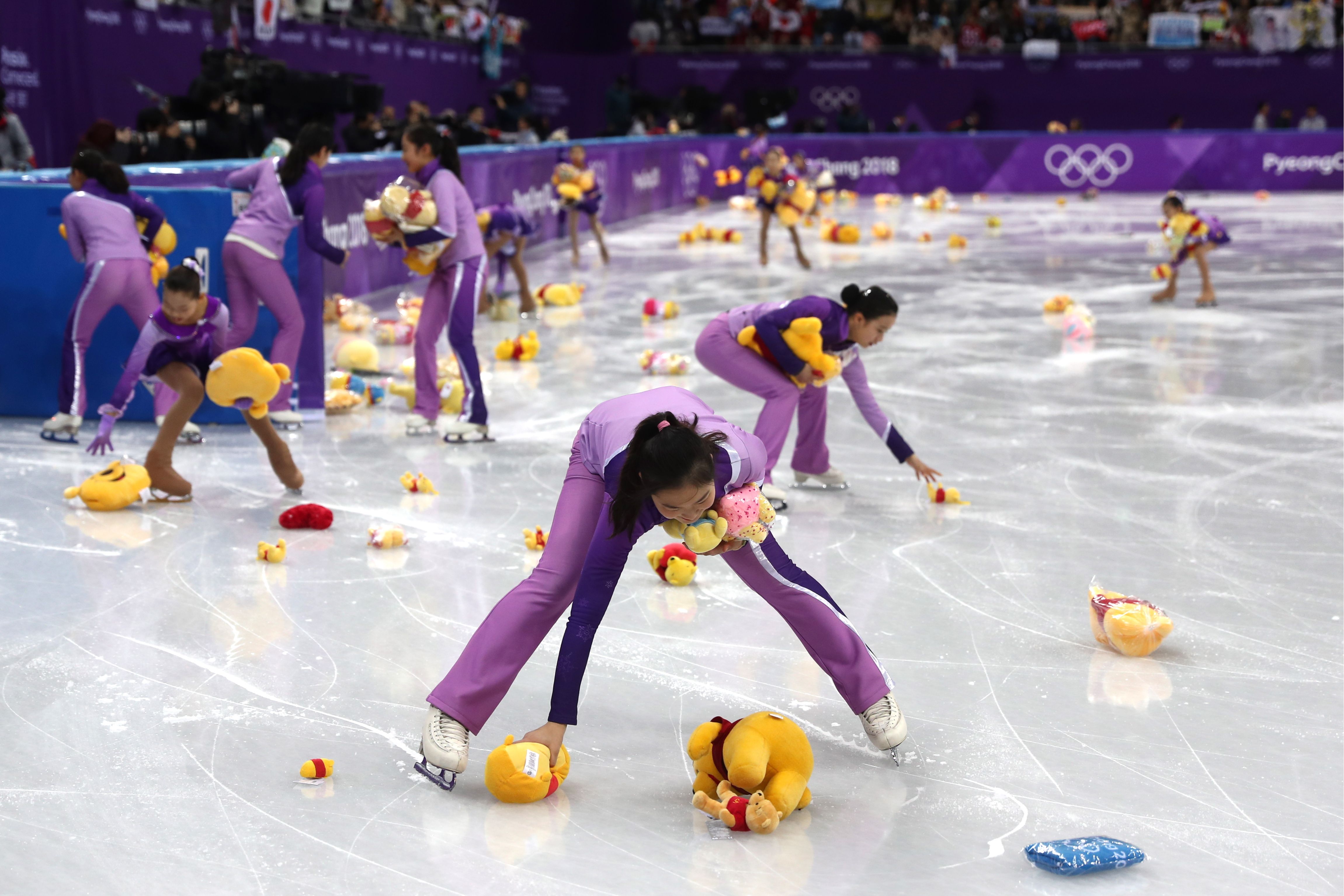 ice skating teddy bear