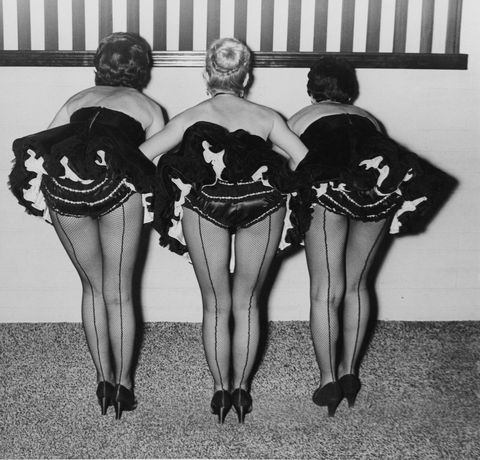 three cocktail waitresses at the club black magic, circa 1950 photo by jay florian mitchellarchive photosgetty images