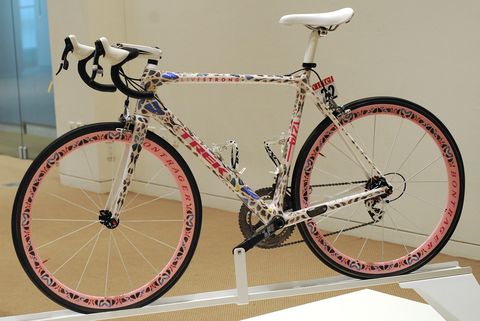 a trek madone bicycle, decorated by damien hirst