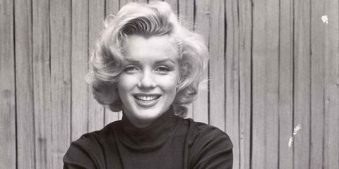 Portrait of Marilyn Monroe at home.