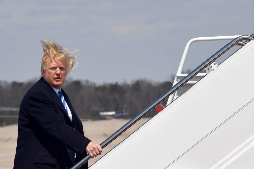 Moving Air Continues to Vex American President &ndash; Wind Versus Donald Trump's Hair