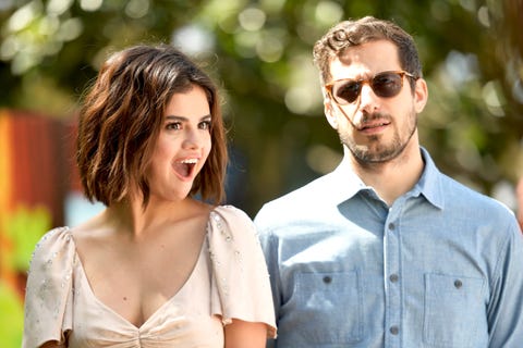 Selena Gomez with Andy Samberg.