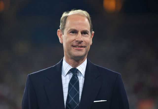 gold coast, australia   april 12  prince edward, earl of wessex looks on during the medal ceremony for the women’s 400 metres during athletics on day eight of the gold coast 2018 commonwealth games at carrara stadium on april 12, 2018 on the gold coast, australia  photo by dan mullangetty images