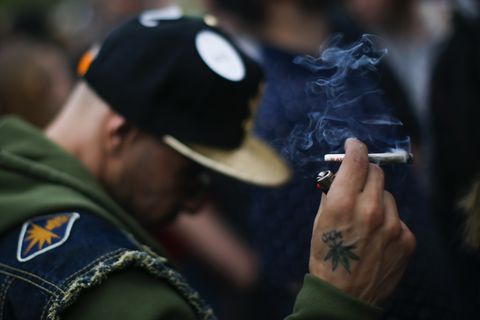 People march and rally to support Cannabis or Marijuana legalization Worldwide