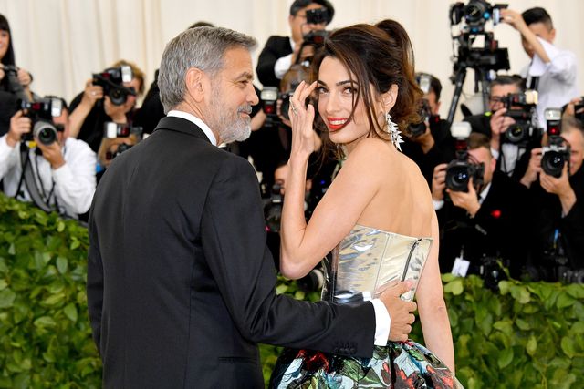 Amal Clooney in Rose Dress With George Clooney at 2018 Met Gala - Amal ...
