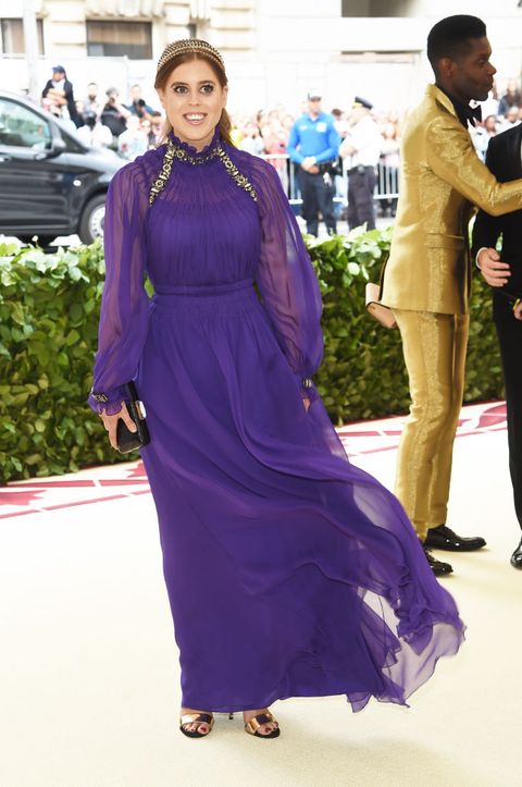 Princess Beatrice Owned the 2018 Met Gala in a Regal Purple Gown
